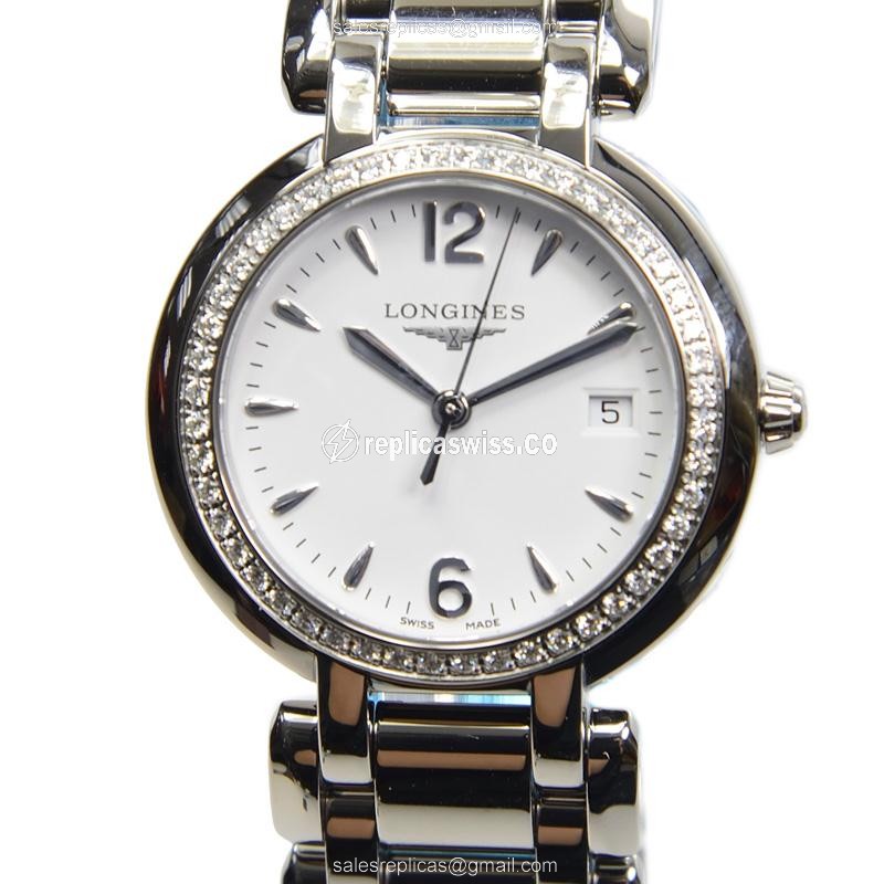 Longines L8.112.0.16.6 PRIMA LUNA Quartz Stainless Steel & Diamonds