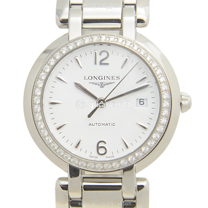 Longines L8.113.0.16.6 PRIMA LUNA Automatic Stainless Steel & Diamonds