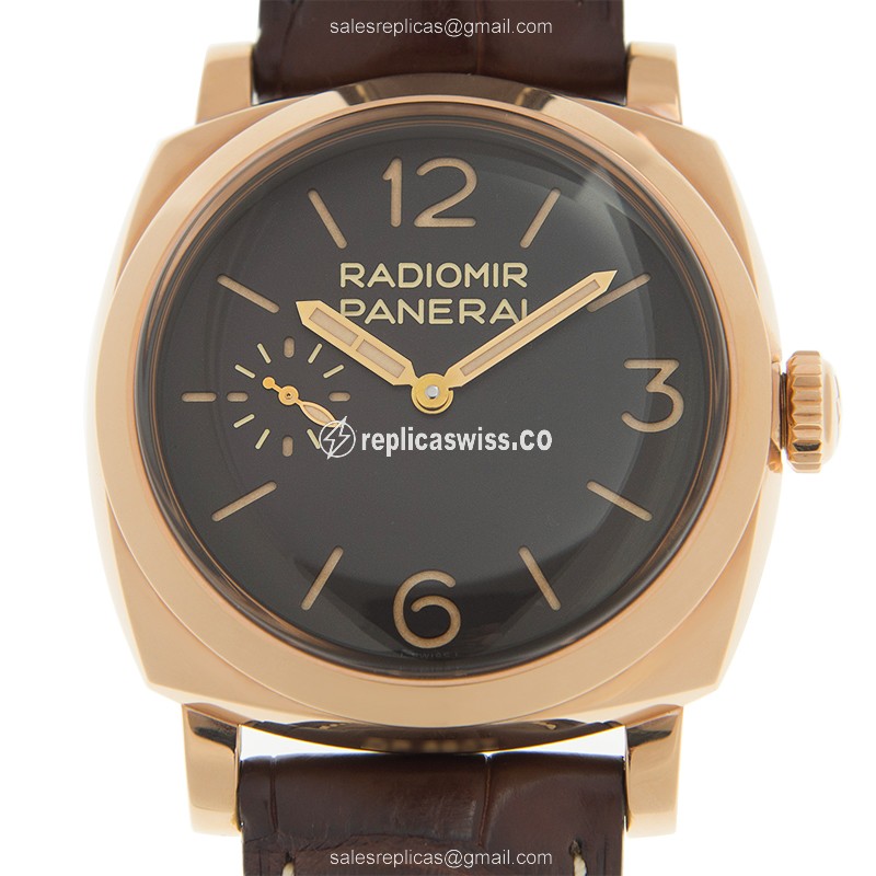 Panerai PAM00398 RADIOMIR Manual Wind 18kt Rose Gold