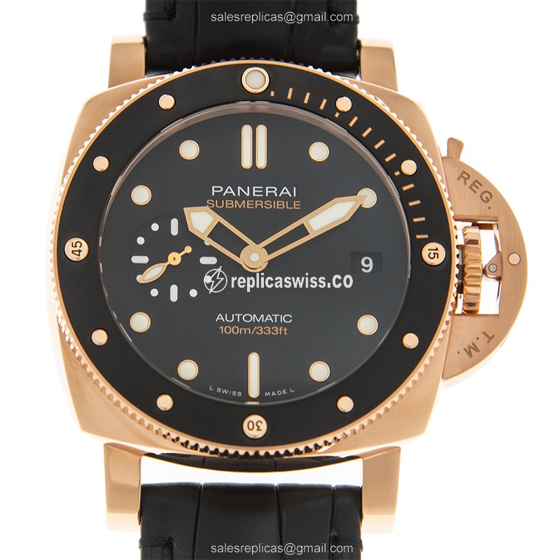 Panerai PAM00974 DIVERS Automatic 18kt Rose Gold & Ceramic