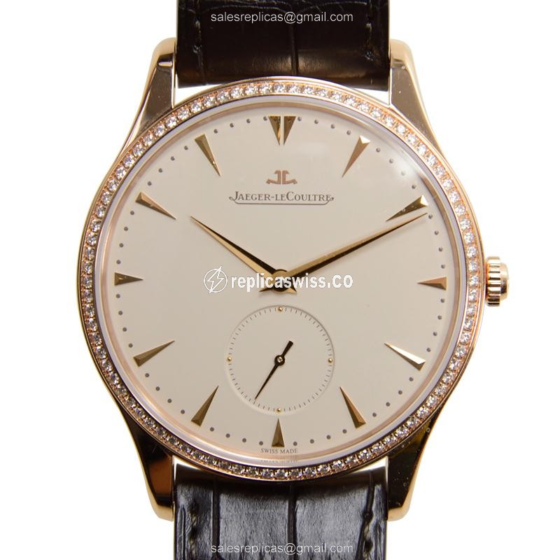 Jaeger-Lecoultre Q1352502 MASTER ULTRA THIN Automatic 18kt Rose Gold & Diamonds