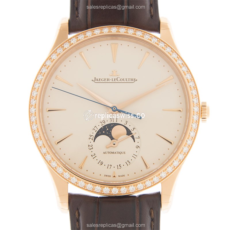 Jaeger-Lecoultre Q1362502 MASTER ULTRA THIN Automatic 18kt Rose Gold & Diamonds