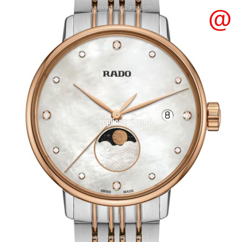 Rado R22883923 COUPOLE CLASSIC Quartz 18kt Rose Gold & Steel