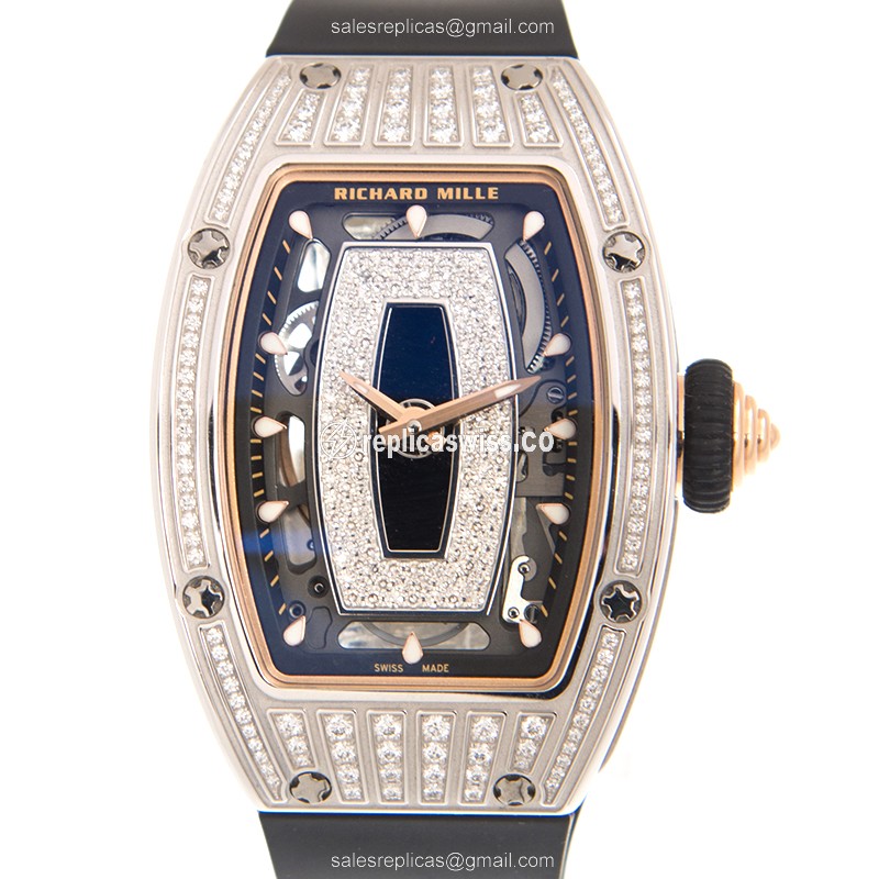 Richard Mille RM07-01 WG BLACK Automatic 18kt White Gold & Diamond