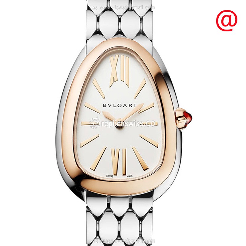 Bulgari 103144 SERPENTI SEDUTTORI Quartz 18kt Rose Gold & Steel