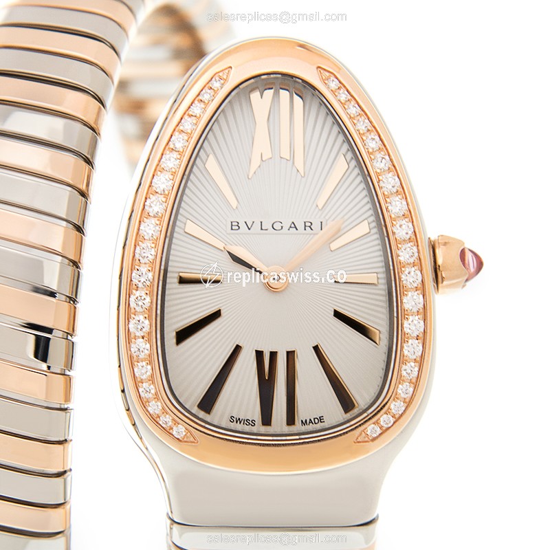 Bulgari SP35C6SPGD.IT SERPENTI Quartz 18kt Rose Gold & Steel