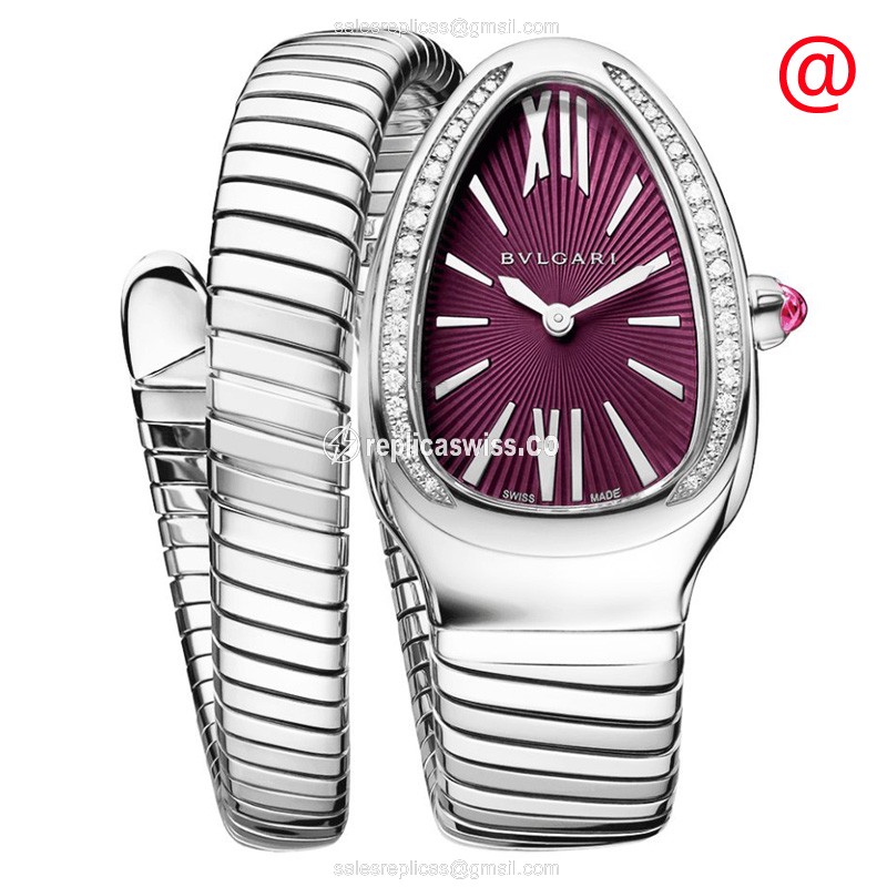Bulgari 102529 SERPENTI TUBOGAS Quartz Stainless Steel & Diamonds