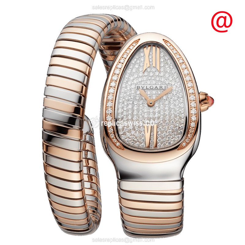 Bulgari 103150 SERPENTI TUBOGAS Quartz 18kt Rose Magic & Diamond