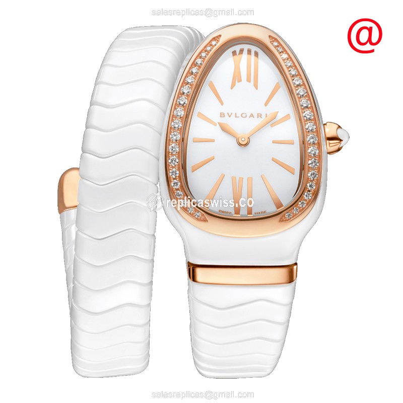 Bulgari 102613 SERPENTI SPIGA Quartz 18kt Rose Gold & Diamonds