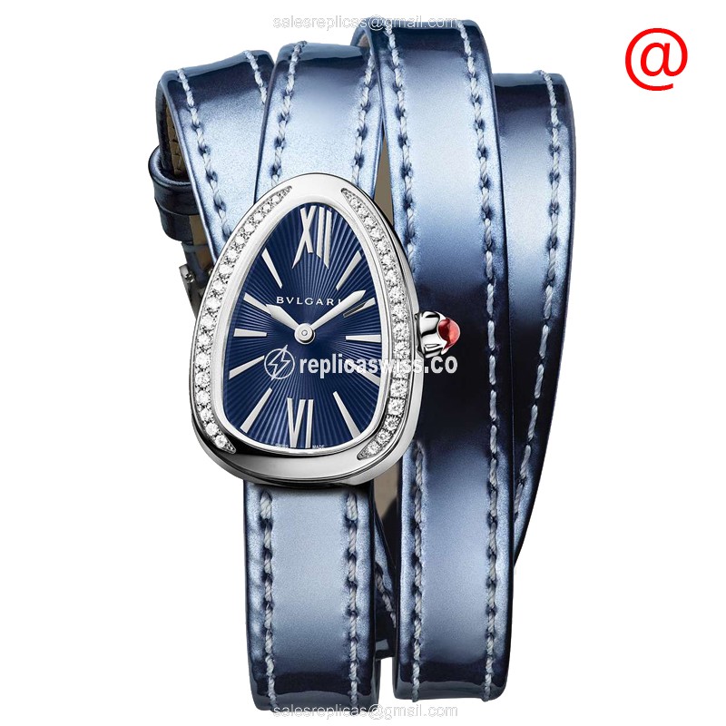 Bulgari 102967 SERPENTI Quartz Stainless Steel & Diamonds