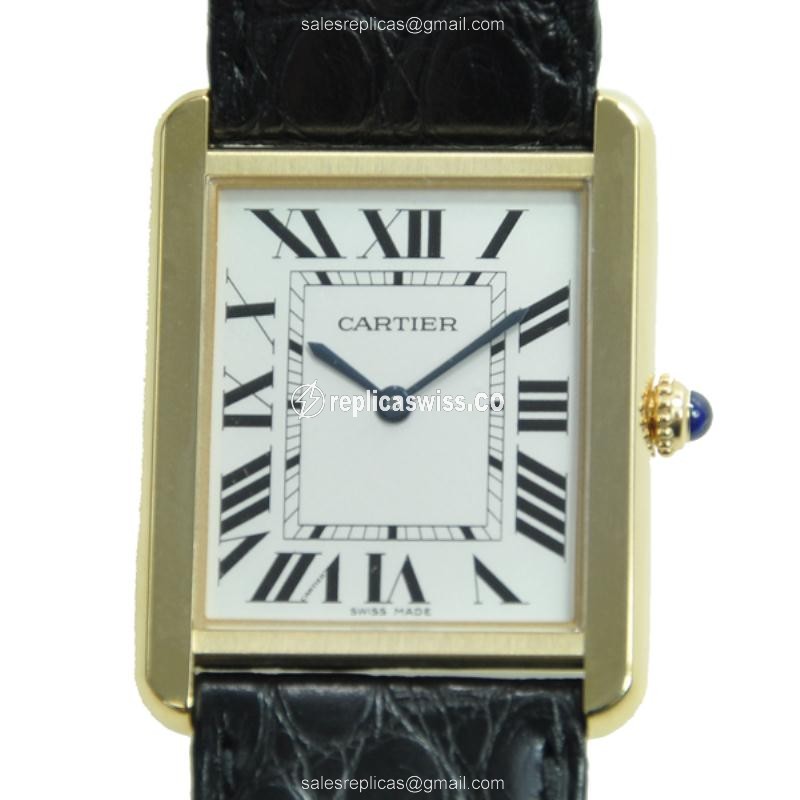 Cartier W1018855 TANK Quartz 18kt Rose Gold & Steel