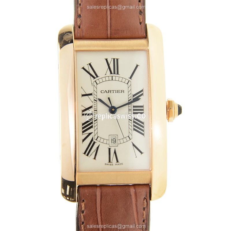 Cartier W2609156 TANK Automatic 18kt Rose Gold