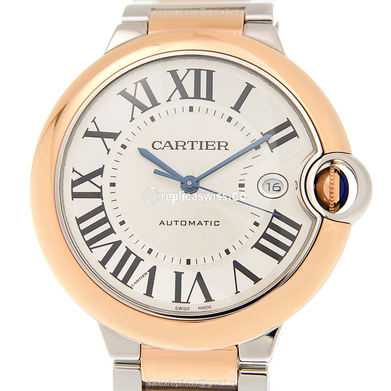 Cartier W2BB0004 BALLON BLEU Automatic 18kt Rose Gold & Steel