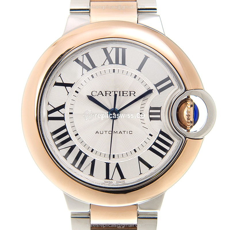 Cartier W2BB0023 BALLON BLEU Automatic 18kt Rose Gold & Steel