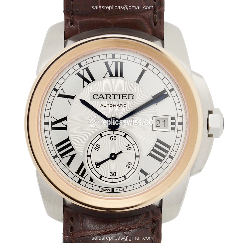 Cartier W2CA0002 CALIBRE DE CARTIER Automatic 18kt Rose Gold & Steel