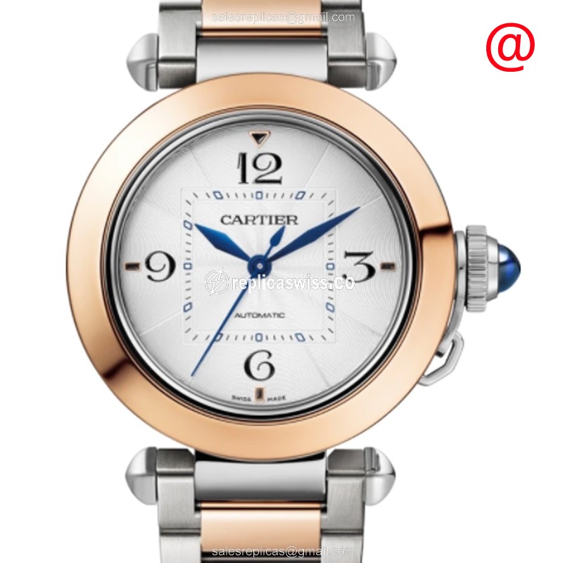 Cartier W2PA0008 PASHA DE CARTIER Automatic 18kt Rose Gold & Steel