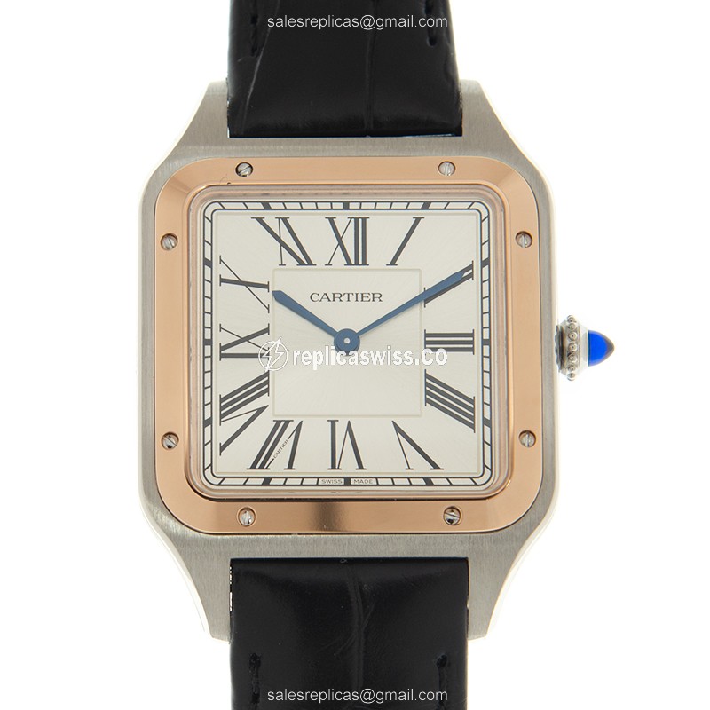 Cartier W2SA0017 SANTOS Manual Wind 18kt Rose Gold