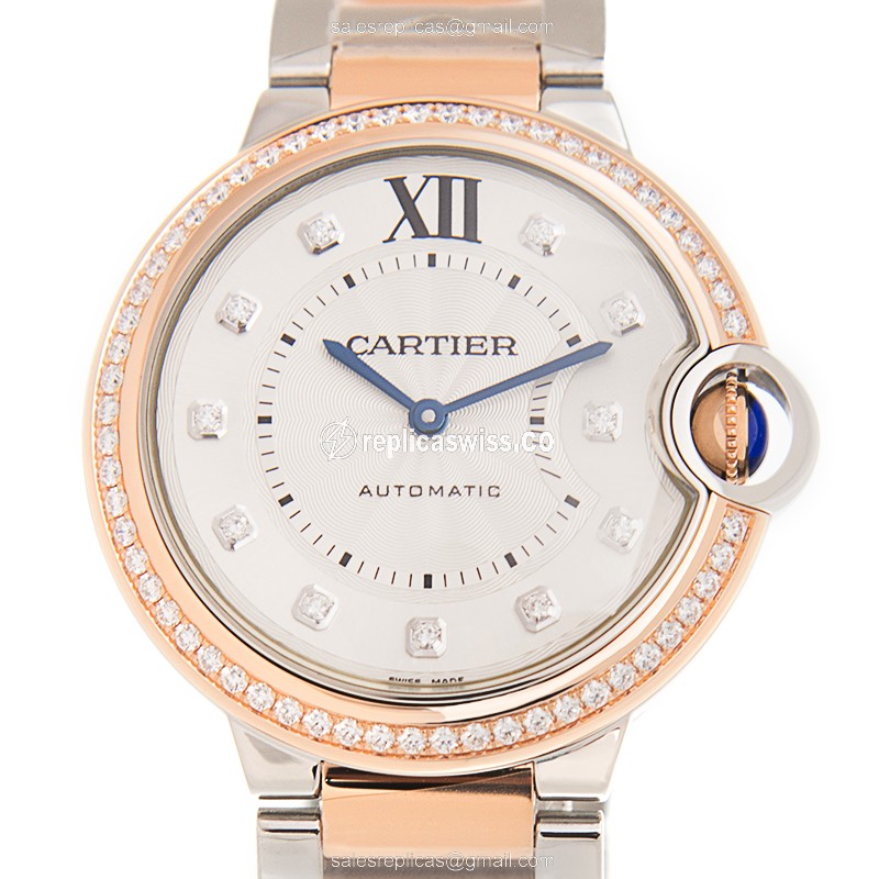 Cartier W3BB0004 BALLON BLEU Automatic 18kt Rose Magic & Diamond