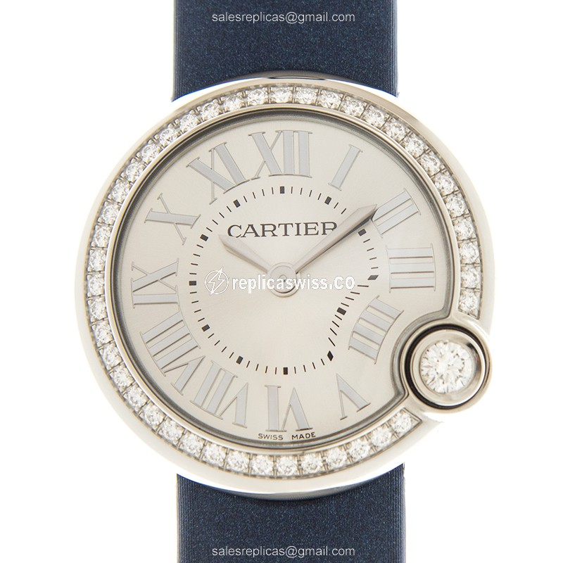Cartier W4BL0003 BALLON BLANC DE CARTIER Quartz Stainless Steel & Diamonds