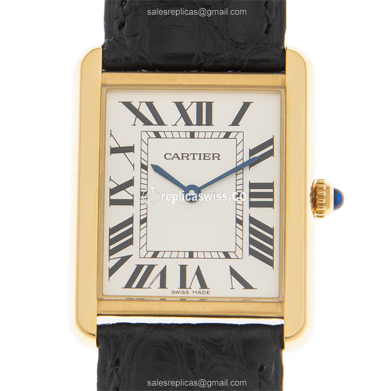 Cartier W5200004 TANK Quartz 18kt Yellow Gold