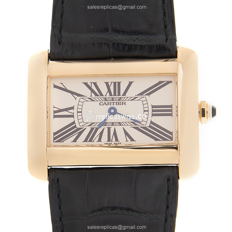 Cartier W6300556 TANK Quartz 18kt Yellow Gold
