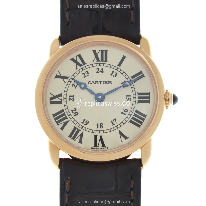 Cartier W6800151 RONDE LOUIS CARTIER Quartz 18kt Rose Gold