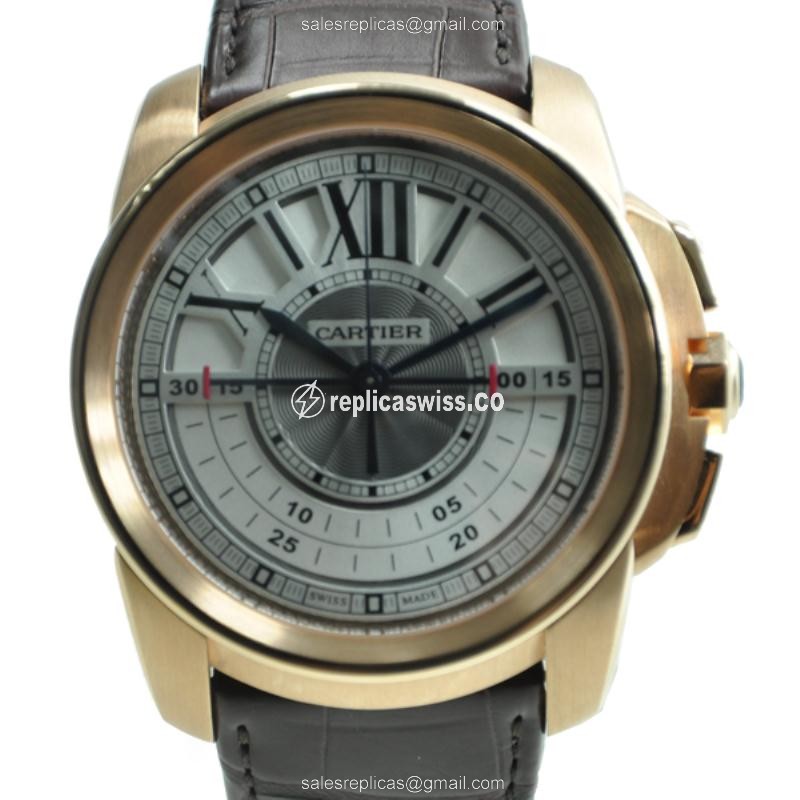 Cartier W7100004 CALIBRE DE CARTIER Manual Wind 18kt Rose Gold