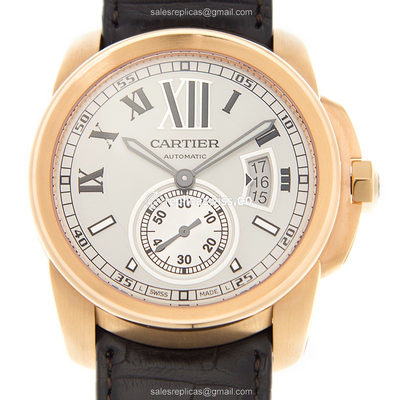 Cartier W7100009 CALIBRE DE CARTIER Automatic 18kt Rose Gold