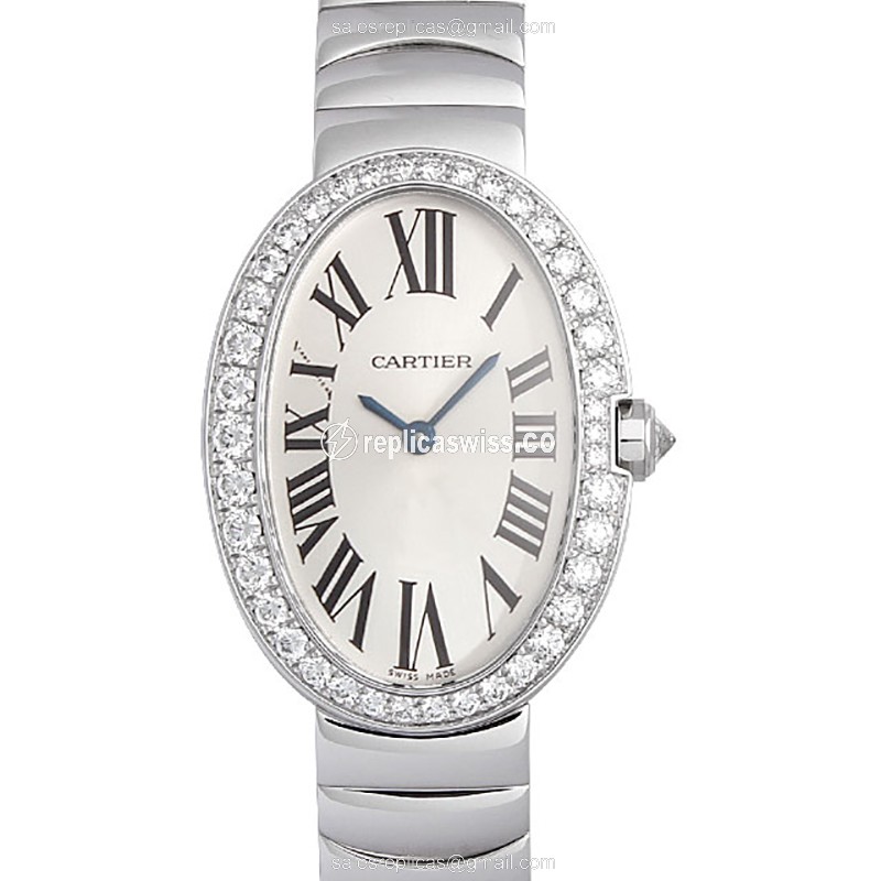 Cartier WB520006 BAIGNOIRE Quartz 18kt White Gold & Diamond
