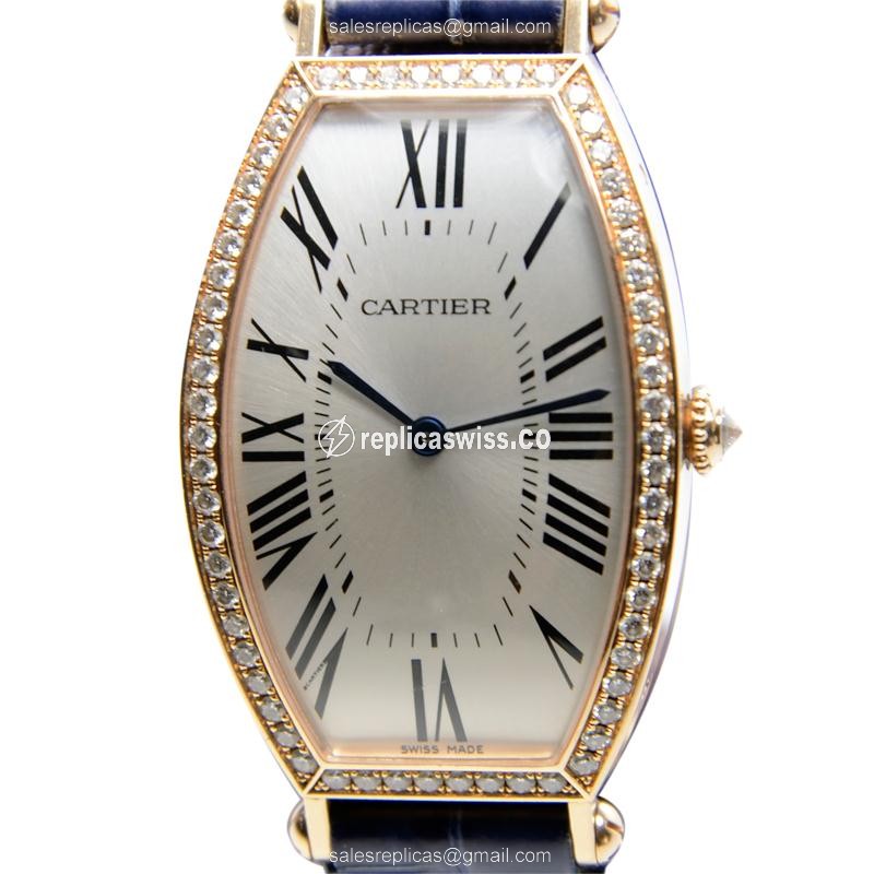Cartier WE400451 TORTUE Automatic 18kt Rose Gold & Diamonds