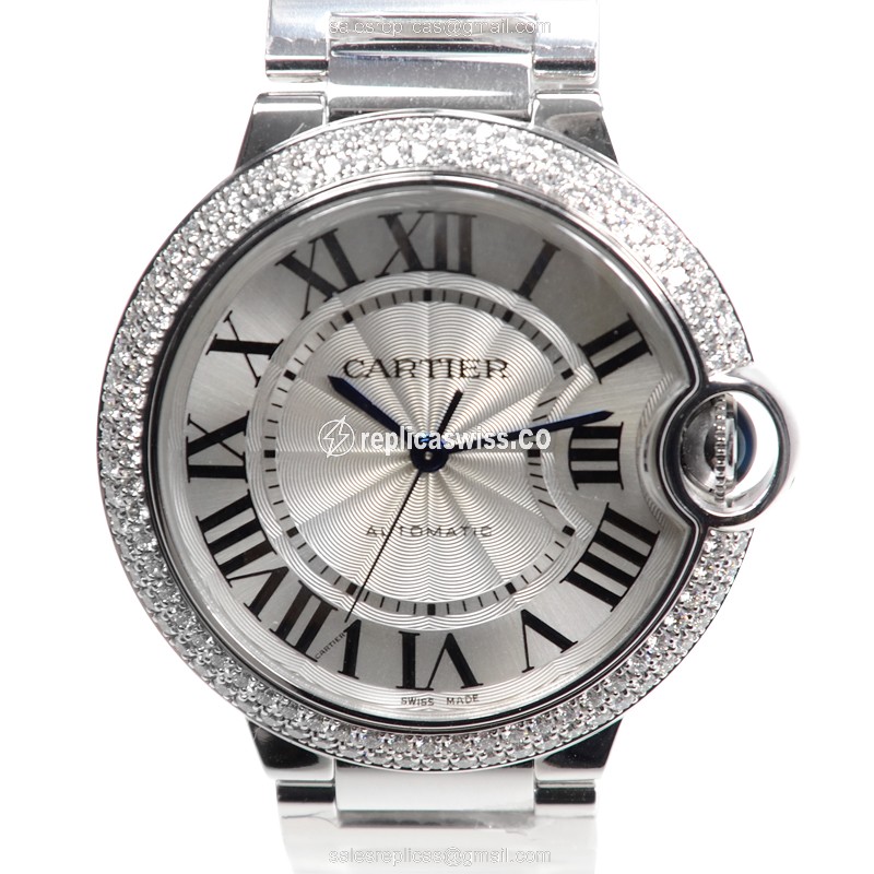 Cartier WE9006Z3 BALLON BLEU Automatic 18kt White Gold & Diamond