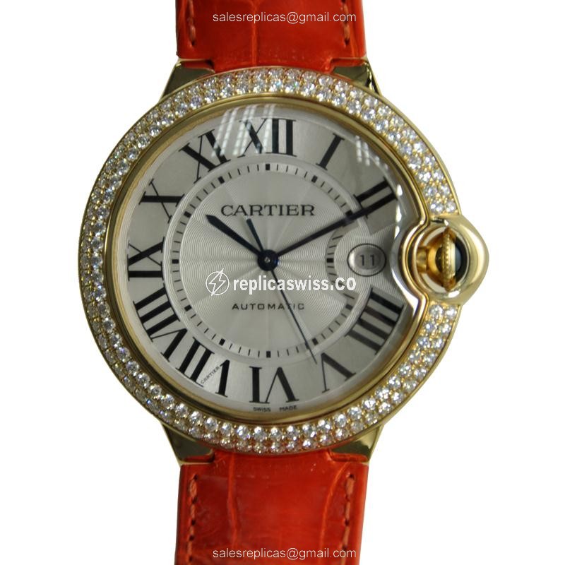 Cartier WE900751 BALLON BLEU Automatic 18kt Gold & Diamond