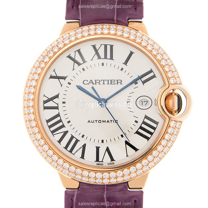 Cartier WE900851 BALLON BLEU Automatic 18kt Rose Gold & Diamonds