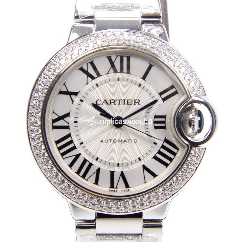 Cartier WE902035 BALLON BLEU Automatic 18kt White Gold & Diamond