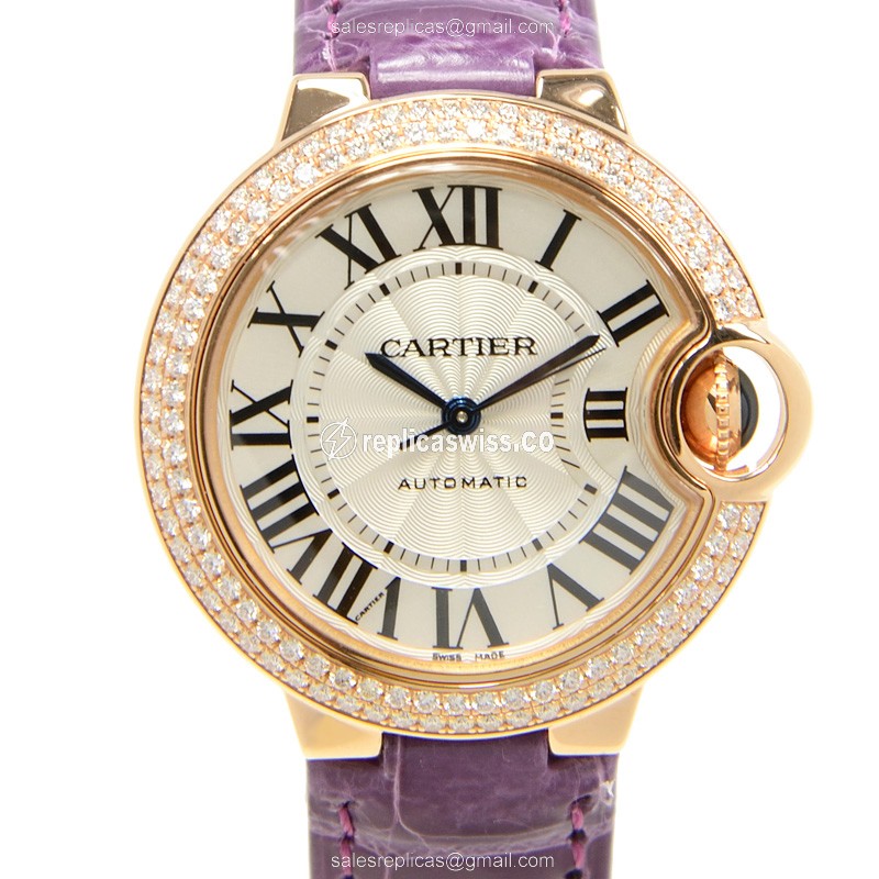Cartier WE902036 BALLON BLEU Automatic 18kt Rose Gold & Diamonds