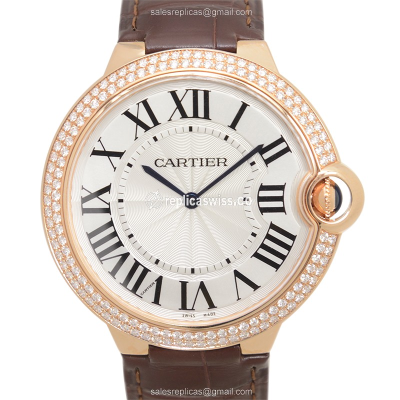 Cartier WE902055 BALLON BLEU Manual Wind 18kt Rose Gold & Diamonds