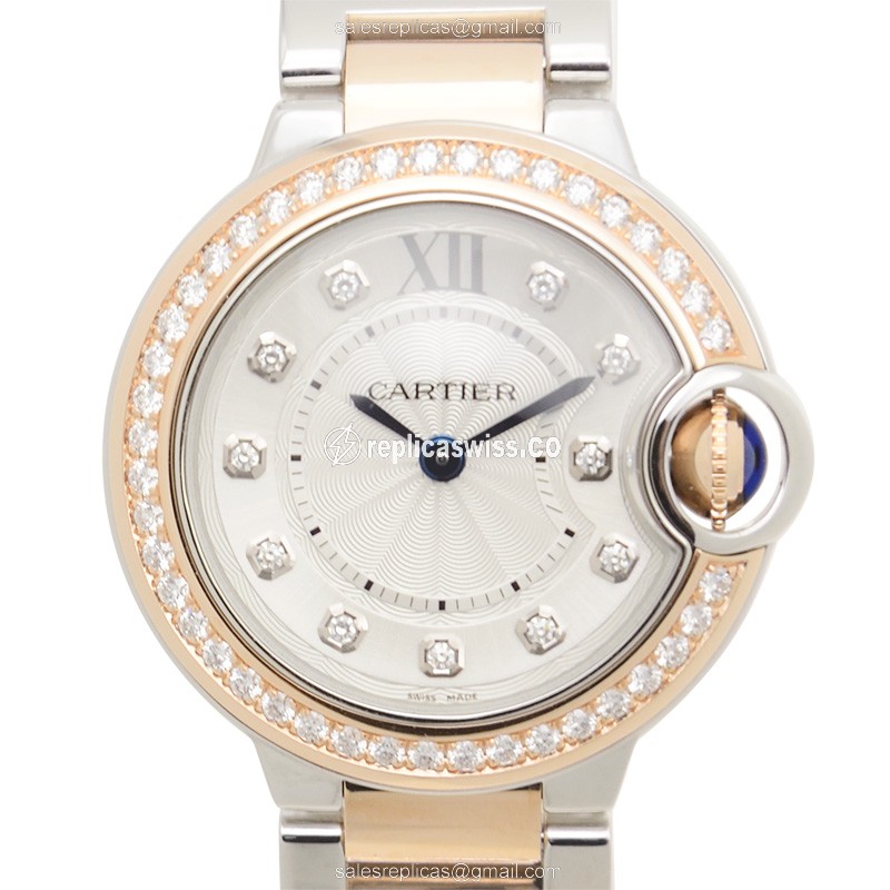 Cartier WE902076 BALLON BLEU Quartz 18kt Rose Magic & Diamond