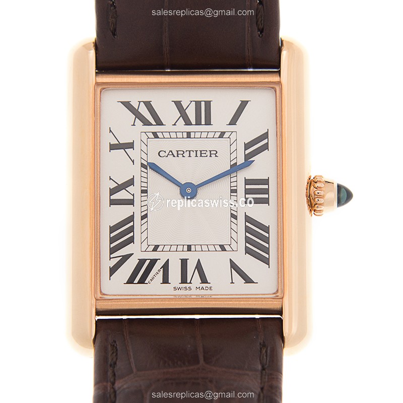 Cartier WGTA0011 TANK Manual Wind 18kt Rose Gold