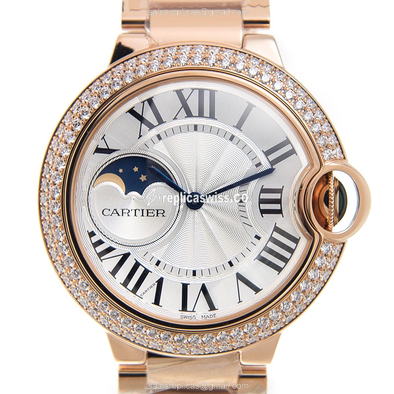Cartier WJBB0025 BALLON BLEU Automatic 18kt Rose Gold & Diamonds