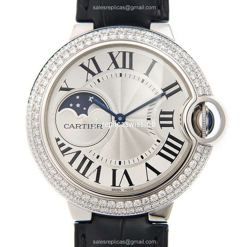 Cartier WJBB0028 BALLON BLEU Automatic 18kt White Gold & Diamond