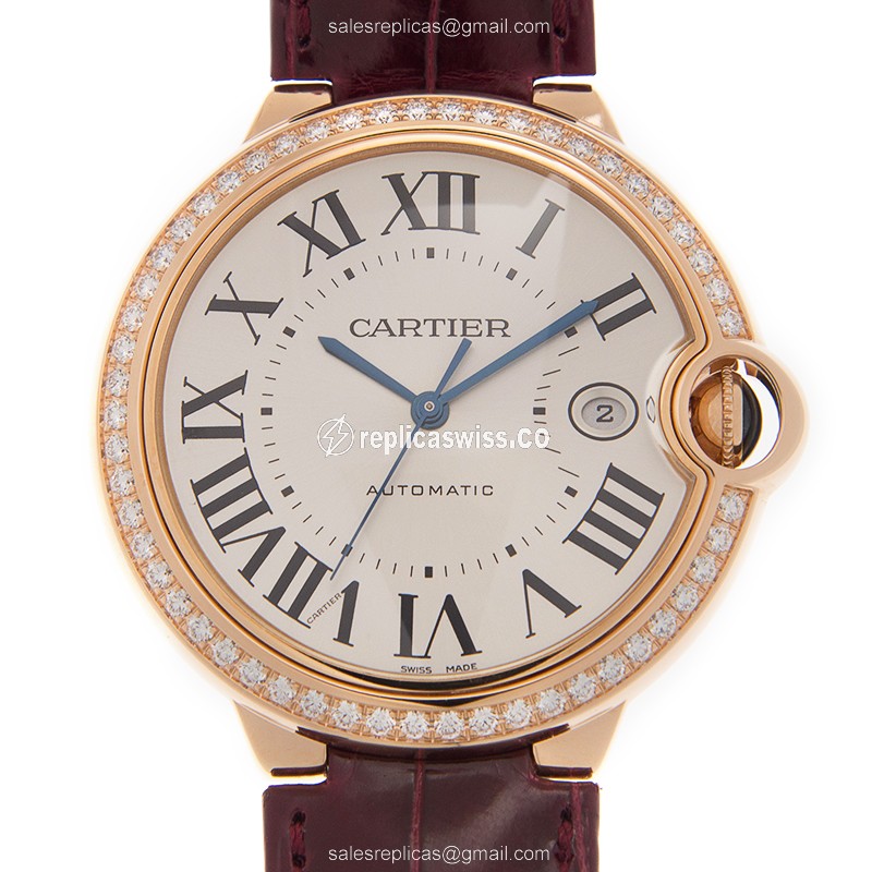 Cartier WJBB0035 BALLON BLEU Automatic 18kt Rose Gold & Diamonds