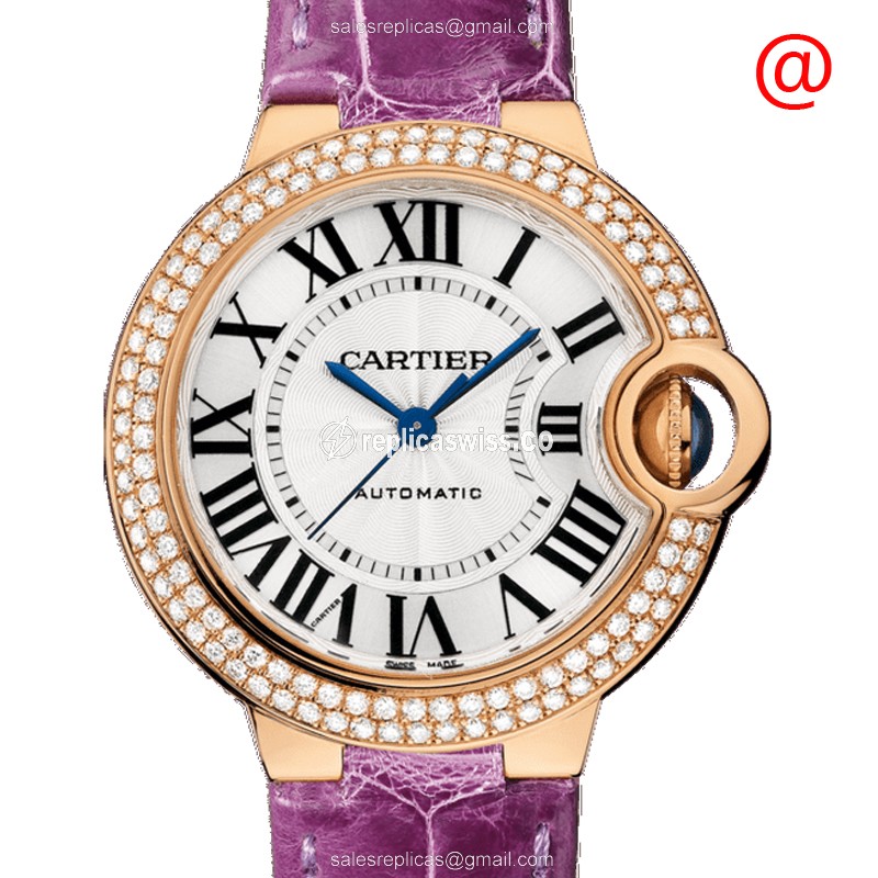 Cartier WJBB0051 BALLON BLEU Automatic 18kt Rose Gold & Diamonds