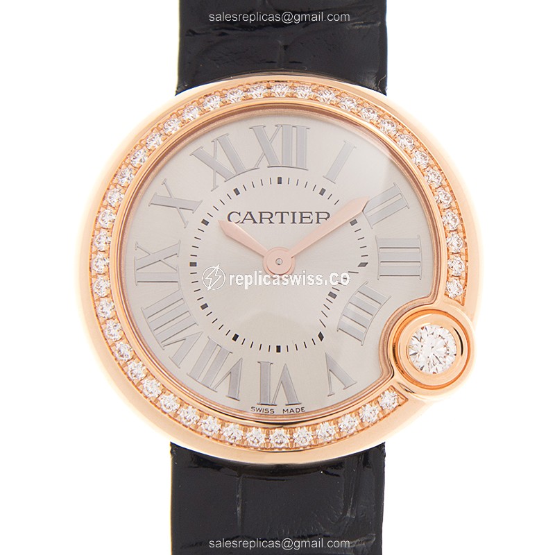 Cartier WJBL0005 BALLON BLANC DE CARTIER Quartz 18kt Rose Gold & Diamonds