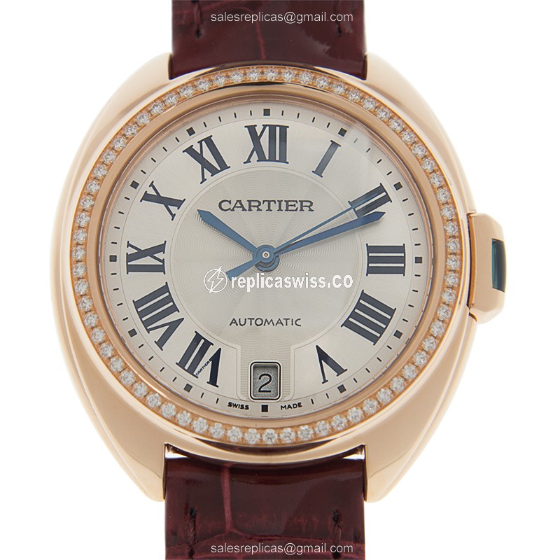Cartier WJCL0048 CLe DE CARTIER Automatic 18kt Rose Gold & Diamonds