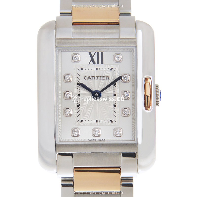 Cartier WT100024 TANK Quartz Stainless Steel