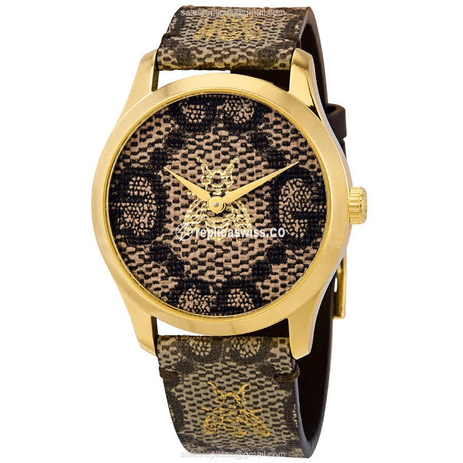 Gucci YA1264068 G-TIMELESS Quartz PVD Gold