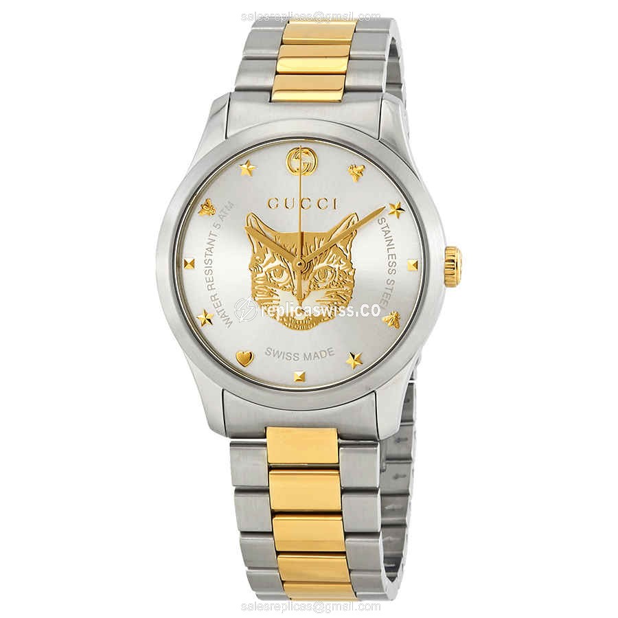 Gucci YA1264074 G-TIMELESS Quartz Gold-Plated & Stainless Steel