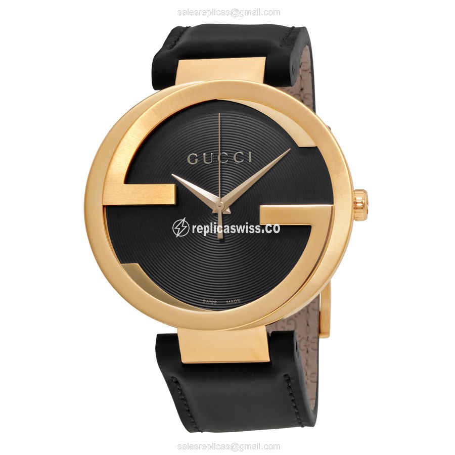 Gucci YA133212 INTERLOCKING Quartz PVD Gold