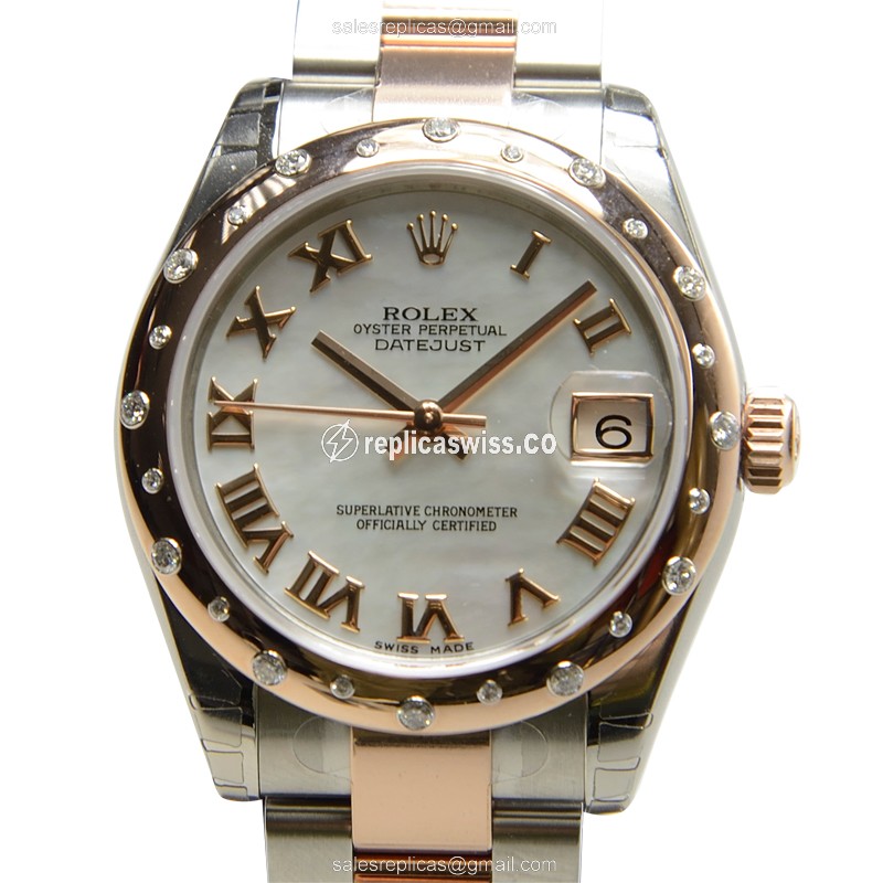 Rolex 178341WTMOPRNOY LADY DATEJUST Automatic 18kt Rose Gold & Steel