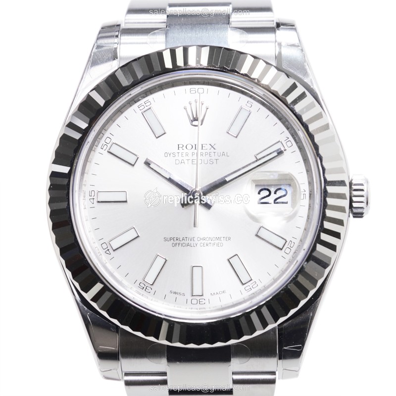 Rolex 116334 DATEJUST Automatic 18kt White Gold & Steel